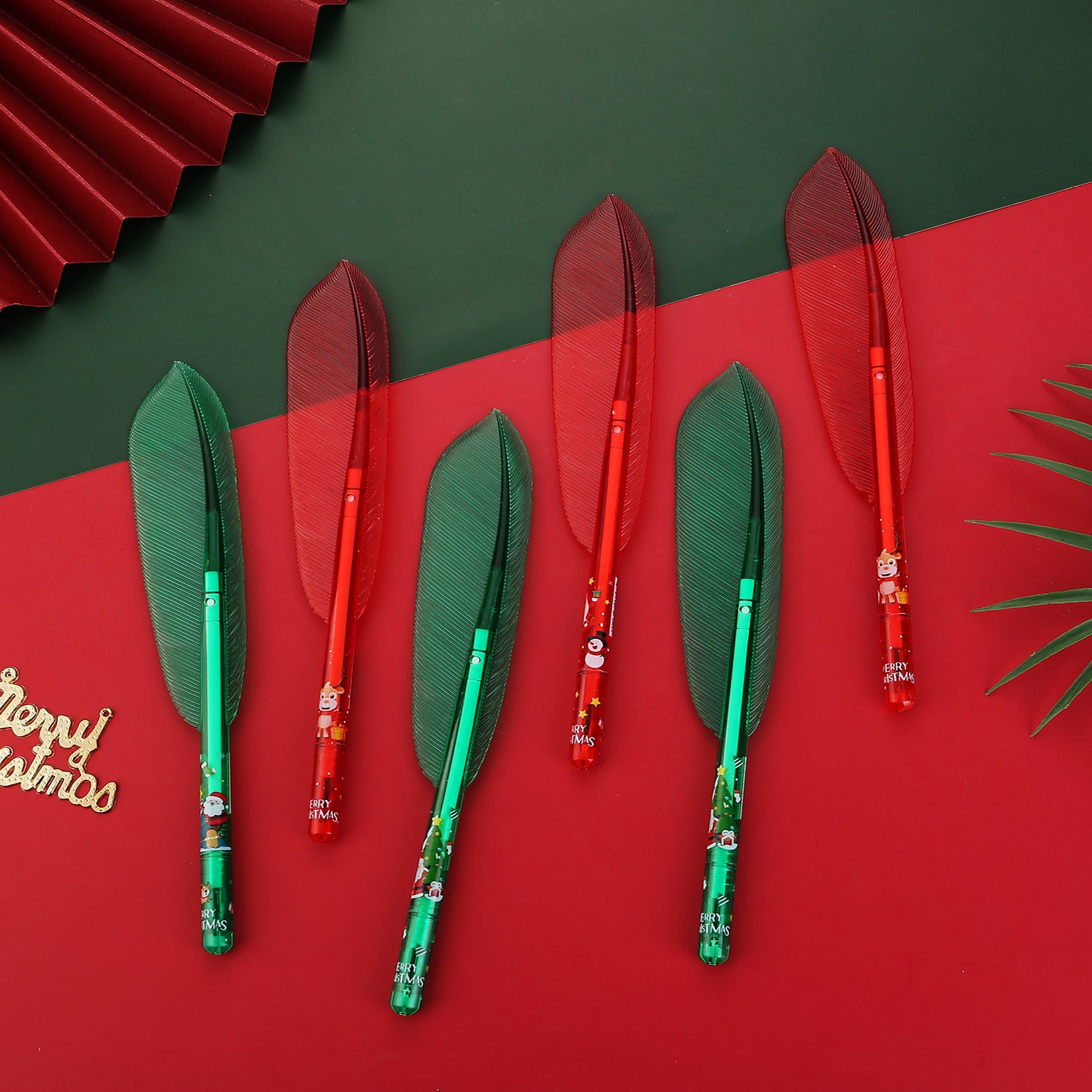 Wholesale Christmas Feather Gel Pens